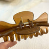 Wholesale Plastic Resin Geometric Fashion Ol Style Baking Paint Shark Clip Hair Headwear For Women