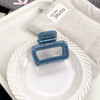 Wholesale Plastic Resin Geometric Handmade Women's Wave Fog Blue Grip Hair Clip