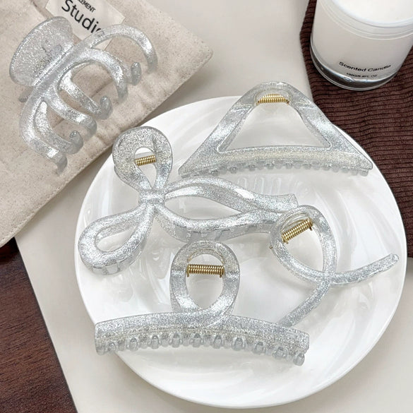 Wholesale Plastic Resin Hair Clips Simple Geometric Style Baking Paint Women's Accessories