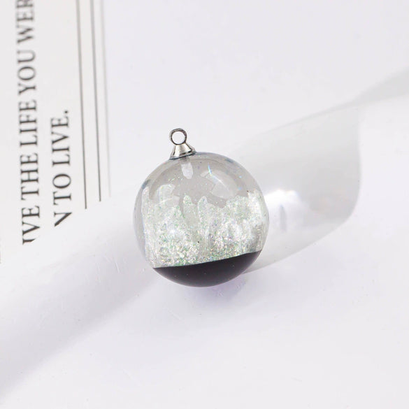 Wholesale Plastic Resin Handmade Diy Round Beads Starry Sky Mountain Pendant Bracelet Necklace Accessories With Epoxy Treatment