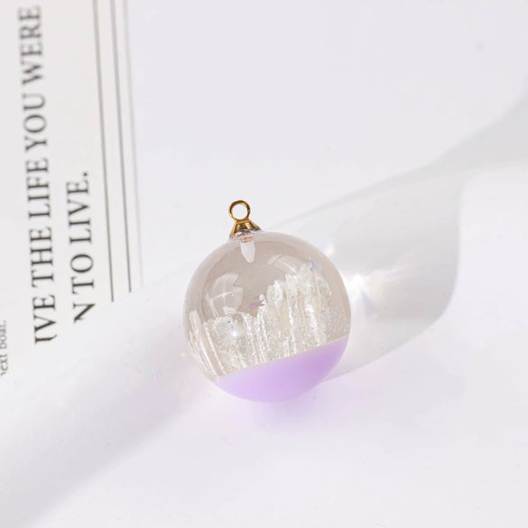 Wholesale Plastic Resin Handmade Diy Round Beads Starry Sky Mountain Pendant Bracelet Necklace Accessories With Epoxy Treatment