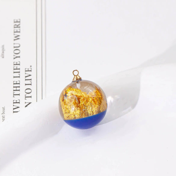 Wholesale Plastic Resin Handmade Diy Round Beads Starry Sky Mountain Pendant Bracelet Necklace Accessories With Epoxy Treatment