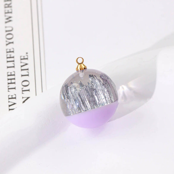 Wholesale Plastic Resin Handmade Diy Round Beads Starry Sky Mountain Pendant Bracelet Necklace Accessories With Epoxy Treatment