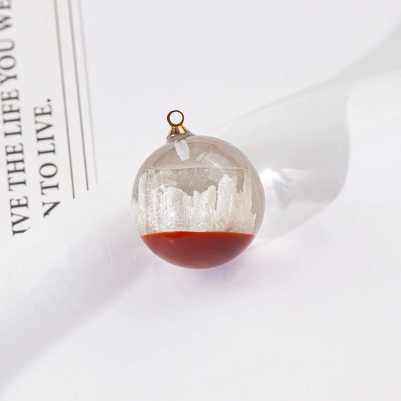 Wholesale Plastic Resin Handmade Diy Round Beads Starry Sky Mountain Pendant Bracelet Necklace Accessories With Epoxy Treatment