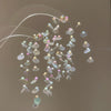 Wholesale Plastic Resin Handmade Flower Tassel Earrings With Silver Needle In Small Fresh Style