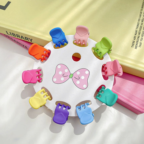 Wholesale Plastic Resin Handmade Mini Grab Dopamine Candycolored Hair Clips For Girls