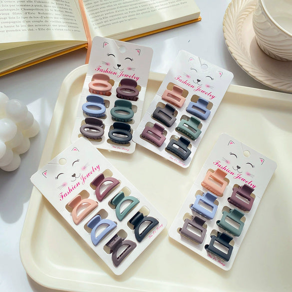Wholesale Plastic Resin Handmade Simple Geometric Women's Hair Accessories Grab Clip
