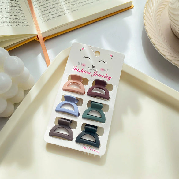 Wholesale Plastic Resin Handmade Simple Geometric Women's Hair Accessories Grab Clip