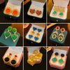 Wholesale Plastic Resin Heart Shaped Midancient Style Long Exaggerated Light Luxury Women's Earrings With Electroplating