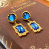 Wholesale Plastic Resin Heart Shaped Midancient Style Long Exaggerated Light Luxury Women's Earrings With Electroplating