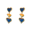 Wholesale Plastic Resin Heart Shaped Midancient Style Long Exaggerated Light Luxury Women's Earrings With Electroplating