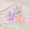 Wholesale Plastic Resin Jelly Color Frangipani Electroplated Hair Clips For Women