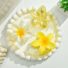 Wholesale Plastic Resin Little Fresh Egg Flower Style Baking Paint Women's Hair Clip Three Piece Set