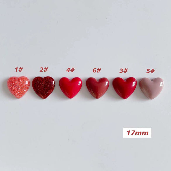 Wholesale Plastic Resin Love Sequins Peach Heart Convex Diy Accessories