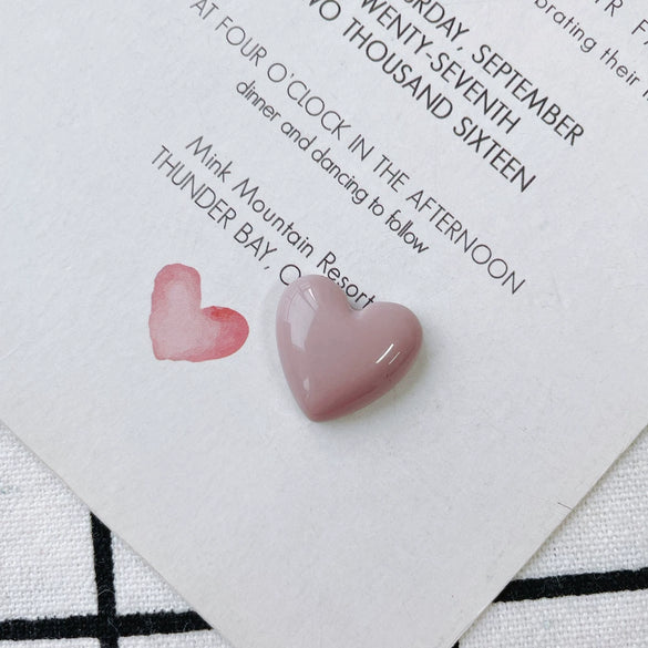Wholesale Plastic Resin Love Sequins Peach Heart Convex Diy Accessories