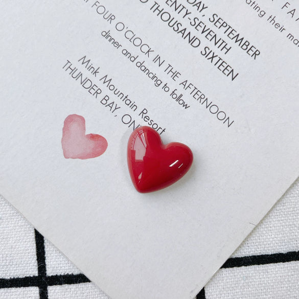 Wholesale Plastic Resin Love Sequins Peach Heart Convex Diy Accessories