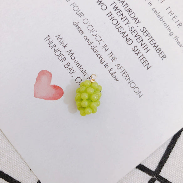Wholesale Plastic Resin Mini Fruit Shape Pendant Jewelry Accessories