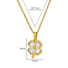 Wholesale Plastic Resin Mixed Gemstone Inlay Geometric Fourleaf Clover Clavicle Chain Necklace For Women With Electroplating Design
