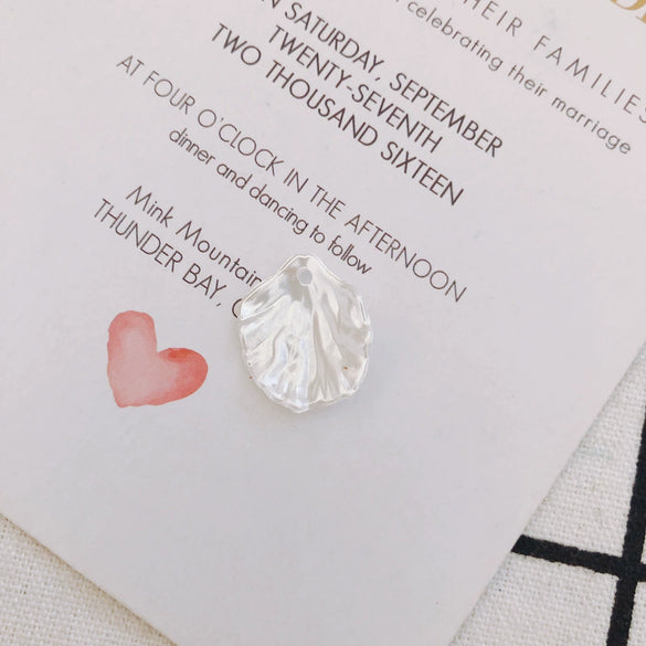 Wholesale Plastic Resin Petal Imitation Shell Hair Accessories And Earrings