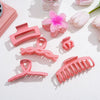 Wholesale Plastic Resin Plumeria Baking Paint Style Women's Hair Accessories Shark Clip Set
