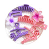Wholesale Plastic Resin Plumeria Baking Paint Style Women's Hair Accessories Shark Clip Set