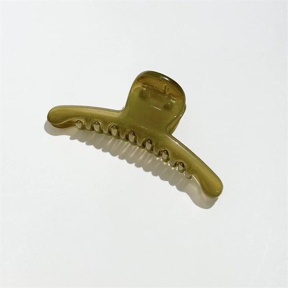 Wholesale Plastic Resin Simple Geometric Baking Paint Shark Clip Hair Accessories For Women