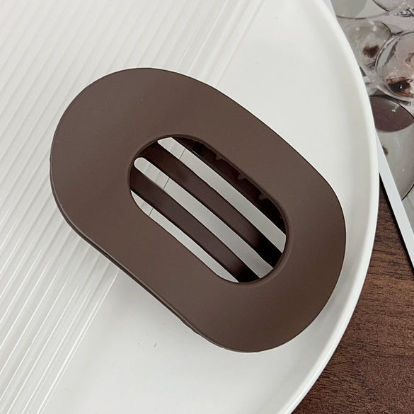 Wholesale Plastic Resin Simple Geometric Oval Duckbill Hair Clip With Baking Paint