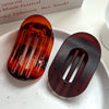Wholesale Plastic Resin Simple Geometric Oval Duckbill Hair Clip With Baking Paint