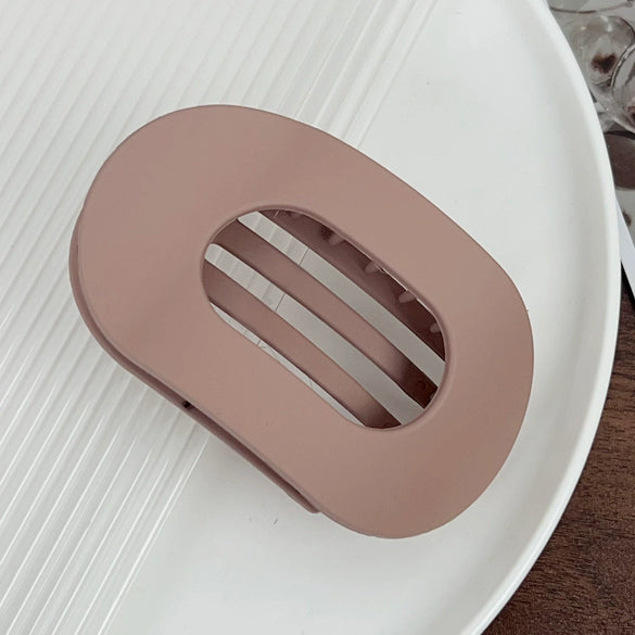 Wholesale Plastic Resin Simple Geometric Oval Duckbill Hair Clip With Baking Paint