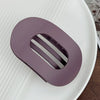 Wholesale Plastic Resin Simple Geometric Oval Duckbill Hair Clip With Baking Paint