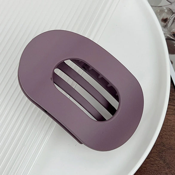 Wholesale Plastic Resin Simple Geometric Oval Duckbill Hair Clip With Baking Paint