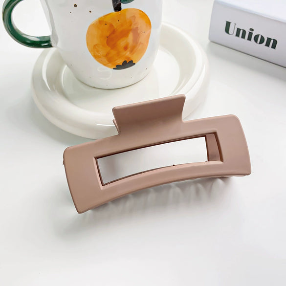 Wholesale Plastic Resin Simple Retro Hollow Square Handmade Women's Hair Grip Hair Accessories