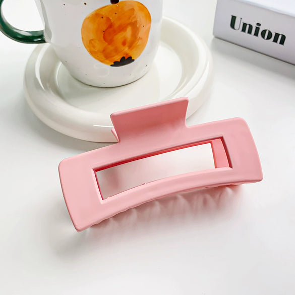 Wholesale Plastic Resin Simple Retro Hollow Square Handmade Women's Hair Grip Hair Accessories