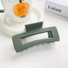 Wholesale Plastic Resin Simple Retro Hollow Square Handmade Women's Hair Grip Hair Accessories