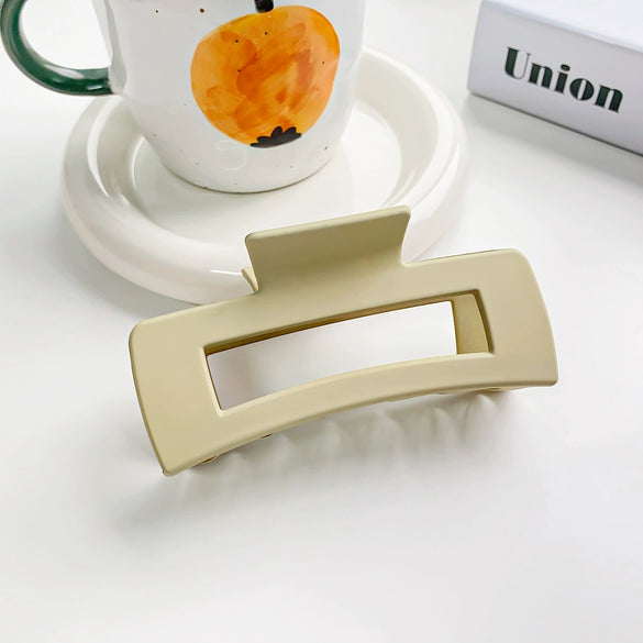 Wholesale Plastic Resin Simple Retro Hollow Square Handmade Women's Hair Grip Hair Accessories