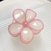 Wholesale Plastic Resin Small Fresh Frangipani Baking Paint Hair Clip For Girls