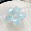 Wholesale Plastic Resin Small Fresh Frangipani Baking Paint Hair Clip For Girls
