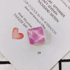 Wholesale Plastic Resin Square Asymmetrical Concave And Convex Water Ripple Sparkling Earring Patch Mobile Phone Case Accessories