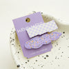 Wholesale Plastic Resin Sweet Handmade Duckbill Clip Hair Accessories With Wave Plaid And Colorful Floral Design For Girls