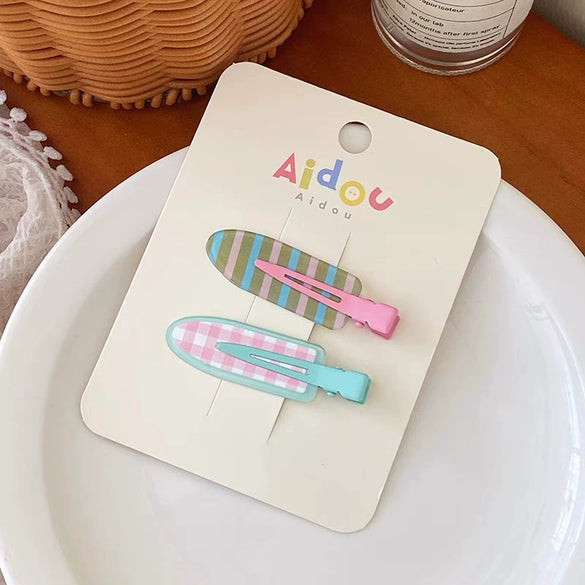 Wholesale Plastic Resin Sweet Handmade Women's Duckbill Hairpin For Front Broken Hair