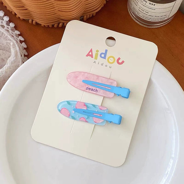 Wholesale Plastic Resin Sweet Handmade Women's Duckbill Hairpin For Front Broken Hair