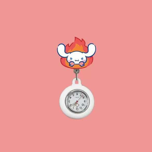 Wholesale Plastic Retractable Nurse Watch Cartoon Style Round Dial Luminous