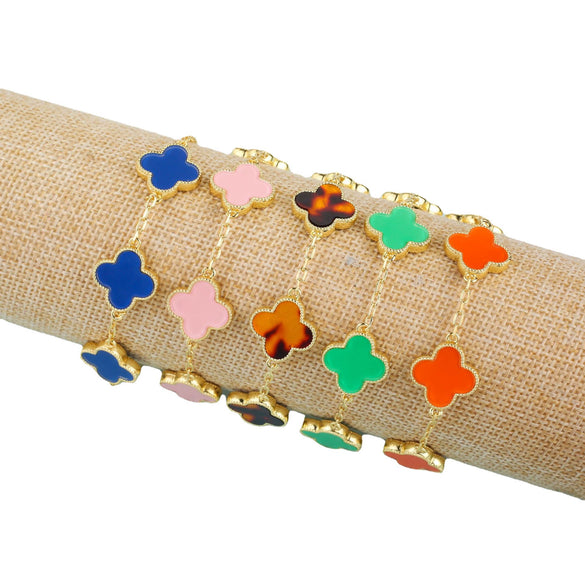 Wholesale Plastic Shell Volcanic Lava Rock Retro 3 Piece Set For Ladies Copper 18K Gold Plated With Plant Flower Pattern Electroplated