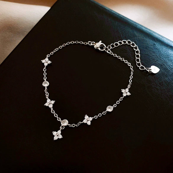 Wholesale Plastic Zircon Horseshoe Buckle Geometric Minimalist Bracelet