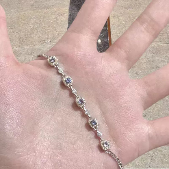 Wholesale Plastic Zircon Horseshoe Buckle Geometric Minimalist Bracelet