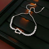 Wholesale Plastic Zircon Horseshoe Buckle Geometric Minimalist Bracelet