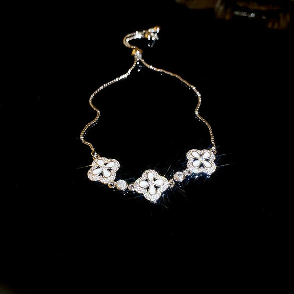 Wholesale Plastic Zircon Horseshoe Buckle Geometric Minimalist Bracelet