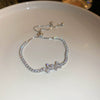 Wholesale Plastic Zircon Horseshoe Buckle Geometric Minimalist Bracelet