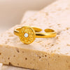 Wholesale Plated Stainless Steel Geometric Multi Layer Open Irregular Ring For Women And Unisex