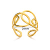Wholesale Plated Stainless Steel Geometric Multi Layer Open Irregular Ring For Women And Unisex